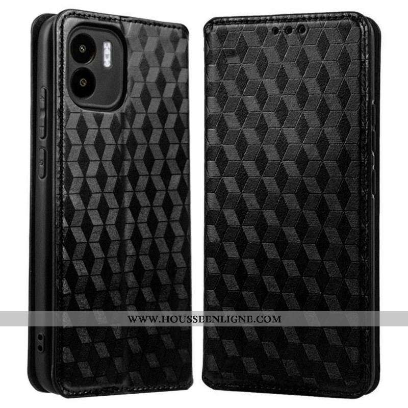 Flip Cover Xiaomi Redmi A1 Effet Cuir Cubes 3D