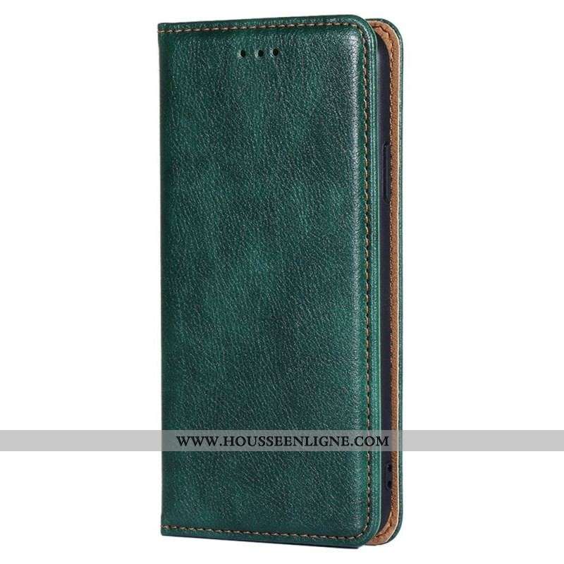 Flip Cover Xiaomi Redmi A1 Simili Cuir Coutures