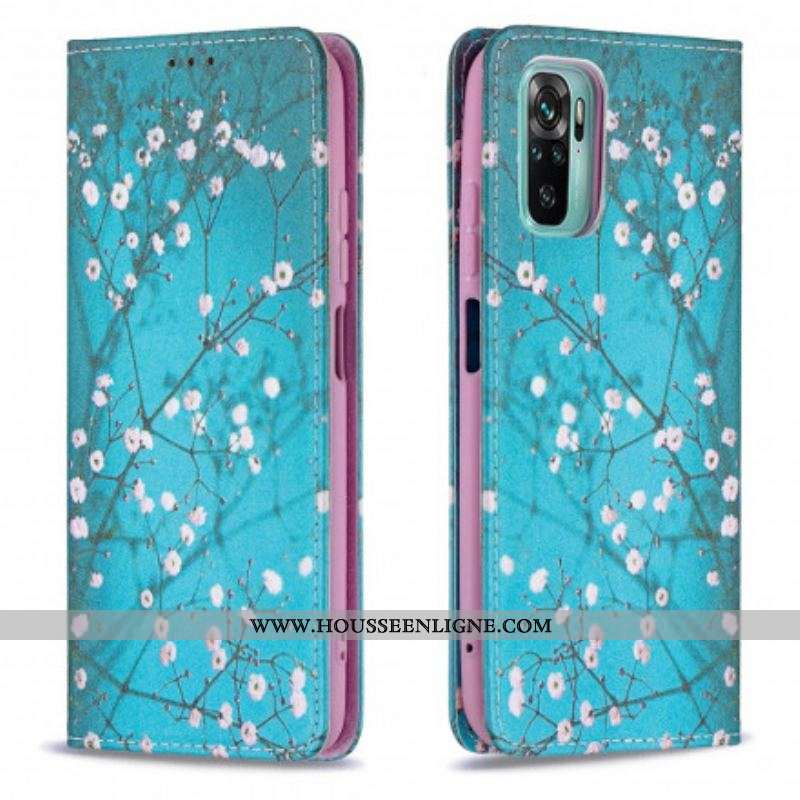 Flip Cover Xiaomi Redmi Note 10/10S/Poco M5s Branches Fleuries