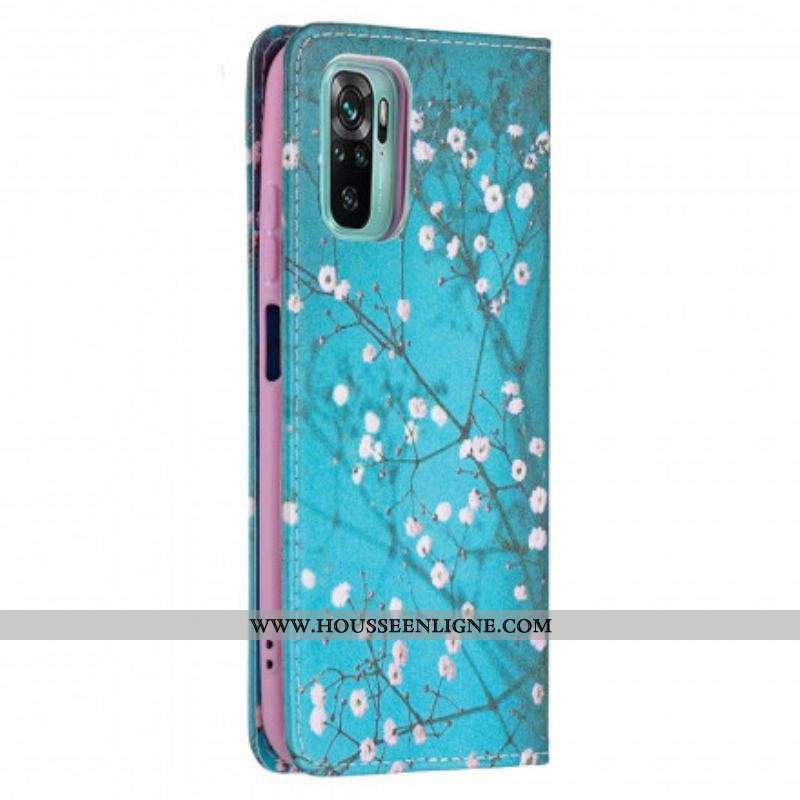 Flip Cover Xiaomi Redmi Note 10/10S/Poco M5s Branches Fleuries