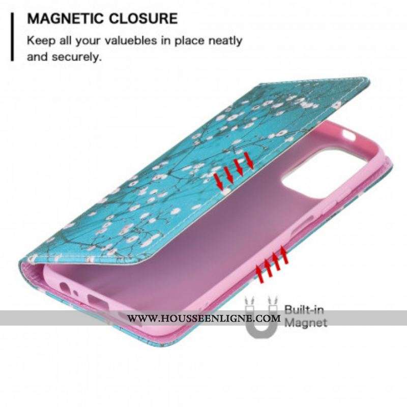 Flip Cover Xiaomi Redmi Note 10/10S/Poco M5s Branches Fleuries
