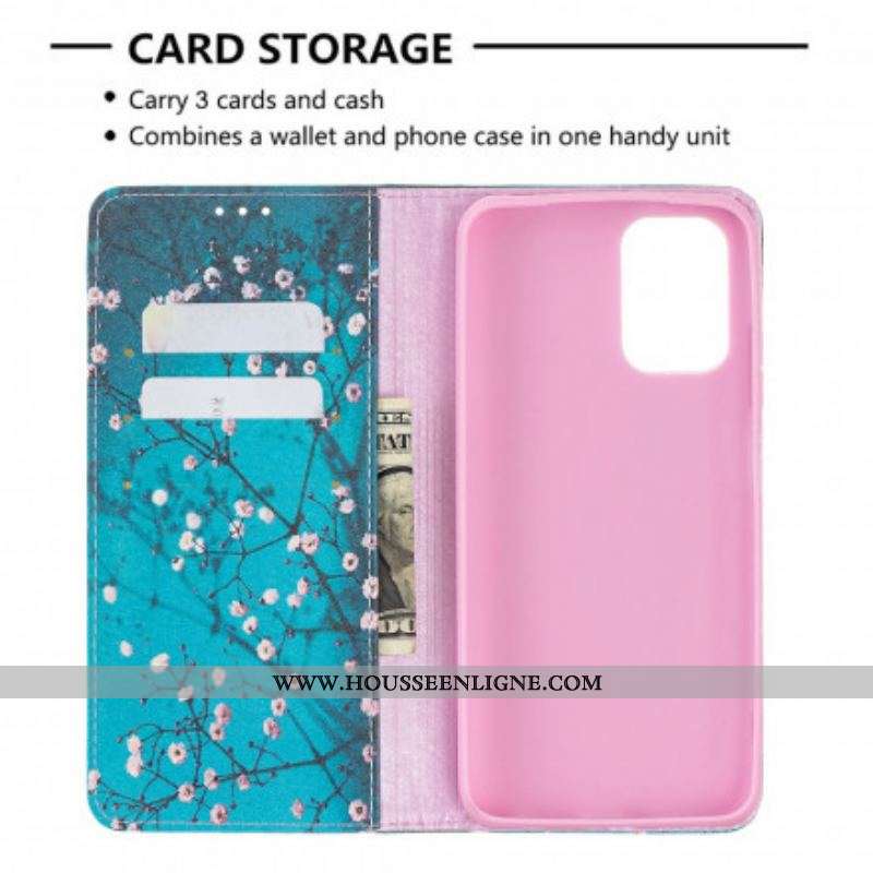 Flip Cover Xiaomi Redmi Note 10/10S/Poco M5s Branches Fleuries