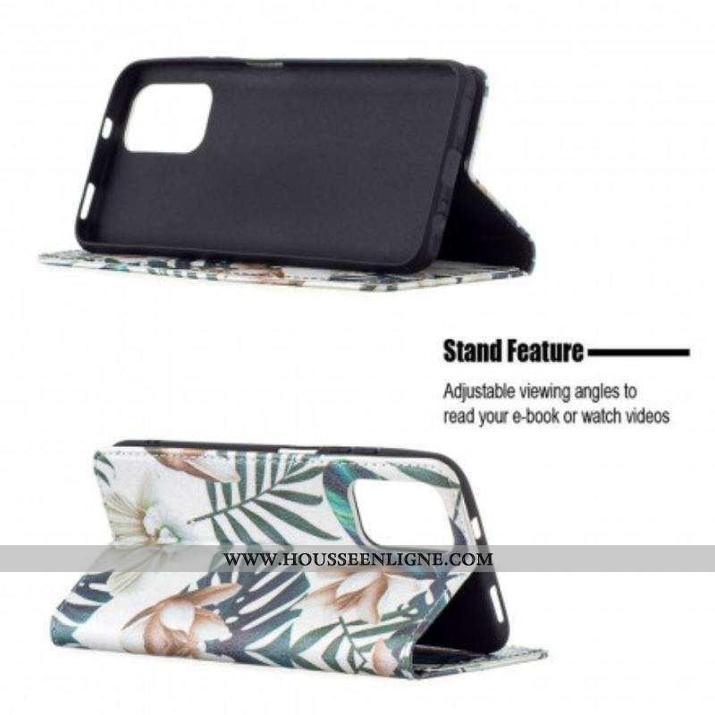 Flip Cover Xiaomi Redmi Note 10/10S/Poco M5s Feuilles