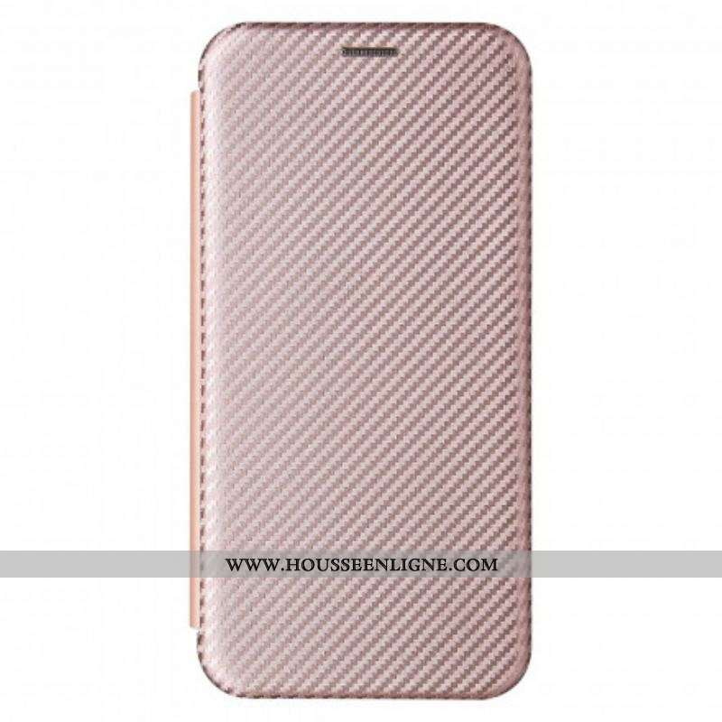 Flip Cover Xiaomi Redmi Note 10/10S/Poco M5s Fibre Carbone avec Anneau Support