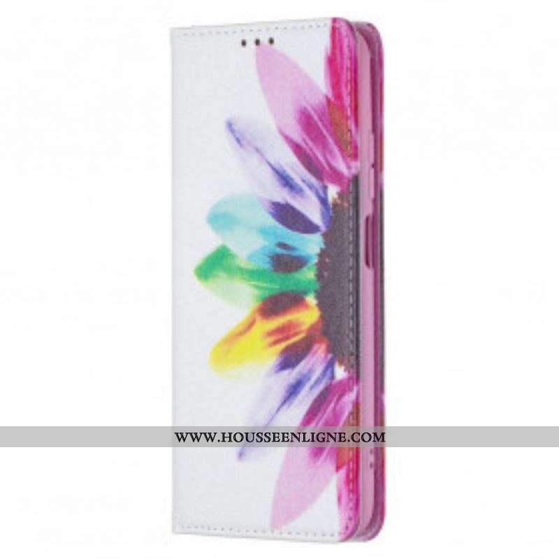 Flip Cover Xiaomi Redmi Note 10/10S/Poco M5s Fleur Aquarelle