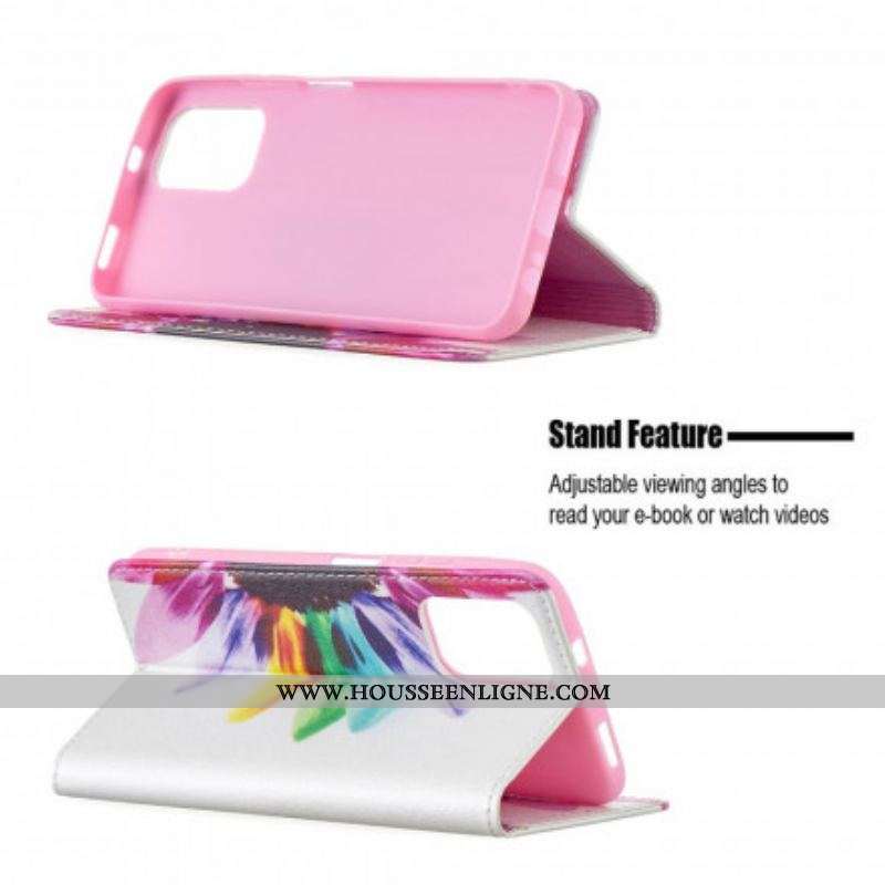Flip Cover Xiaomi Redmi Note 10/10S/Poco M5s Fleur Aquarelle