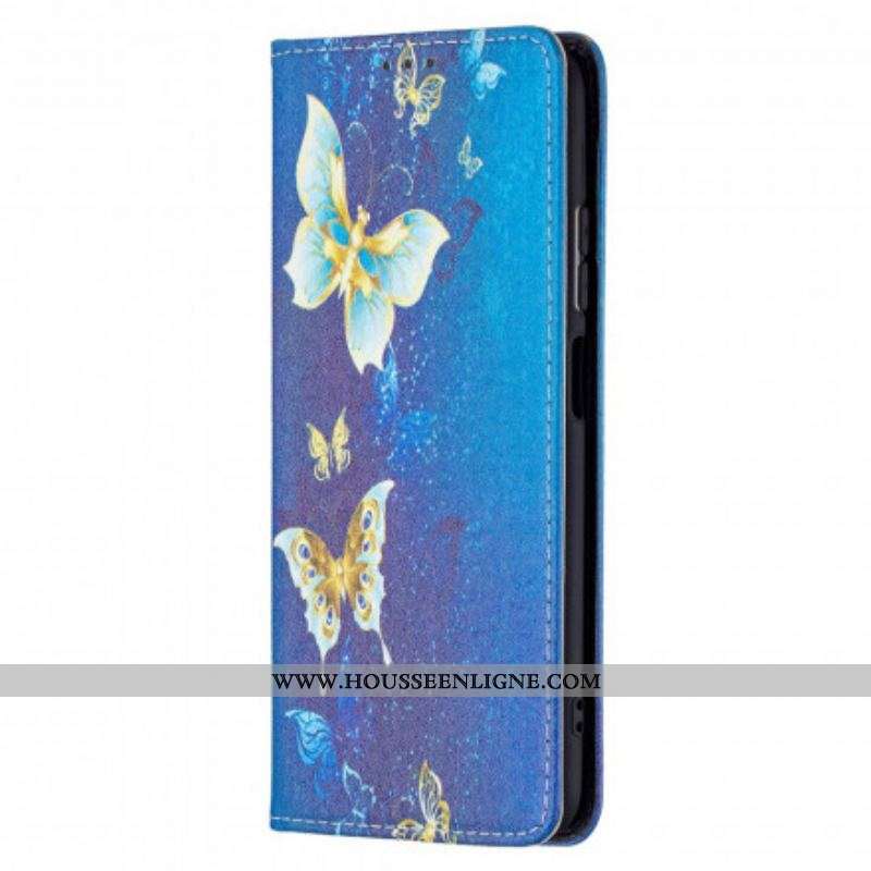 Flip Cover Xiaomi Redmi Note 10/10S/Poco M5s Papillons Colorés