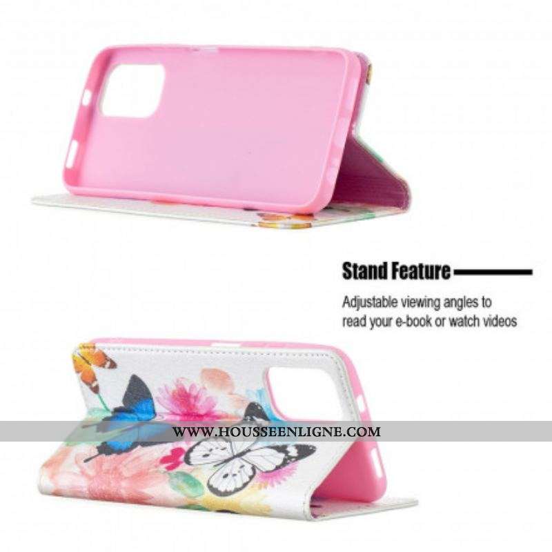 Flip Cover Xiaomi Redmi Note 10/10S/Poco M5s Papillons Colorés
