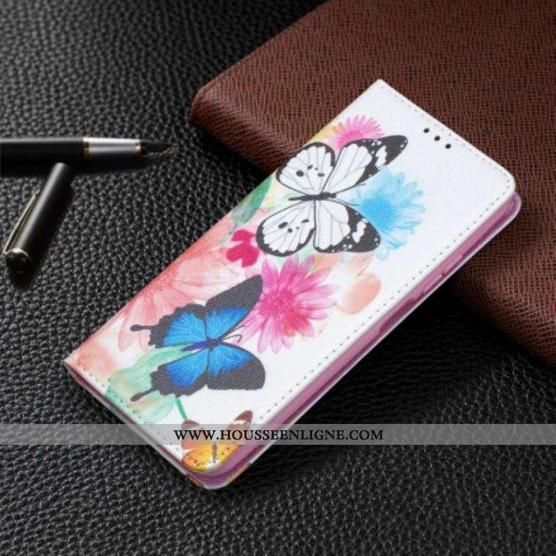 Flip Cover Xiaomi Redmi Note 10/10S/Poco M5s Papillons Colorés