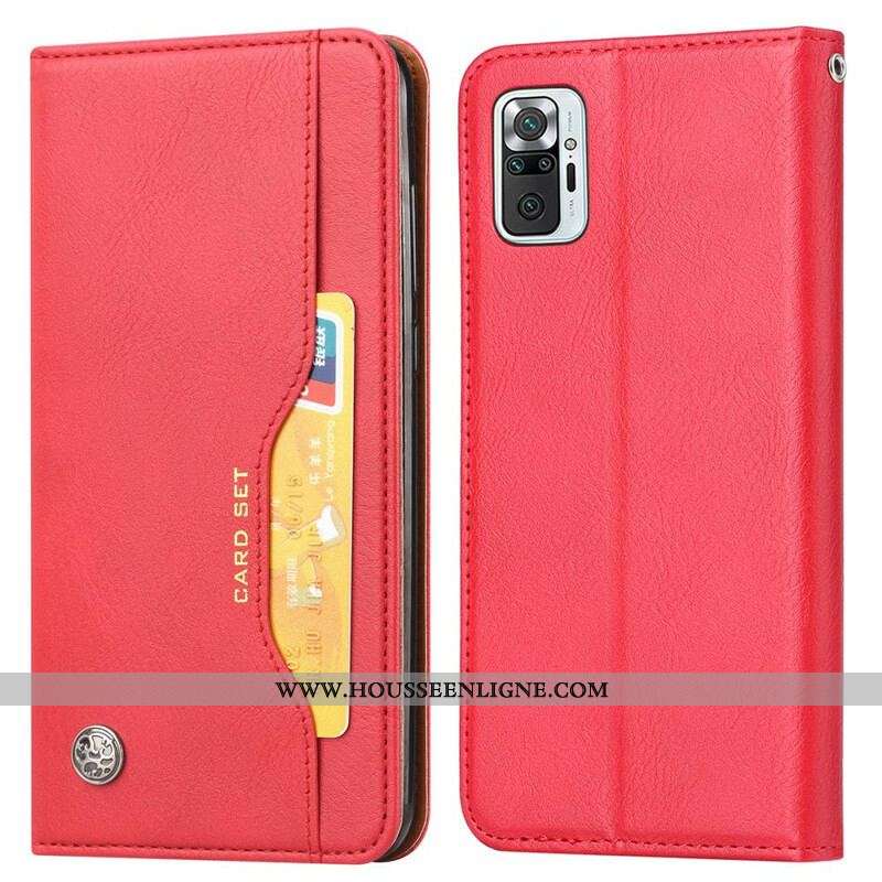 Flip Cover Xiaomi Redmi Note 10/10S/Poco M5s Simili Cuir Porte-Cartes