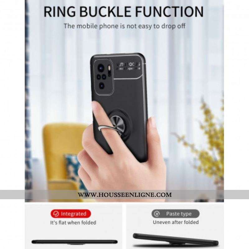 Flip Cover Xiaomi Redmi Note 10/10S/Poco M5s Version Cuir Litchi Fendu