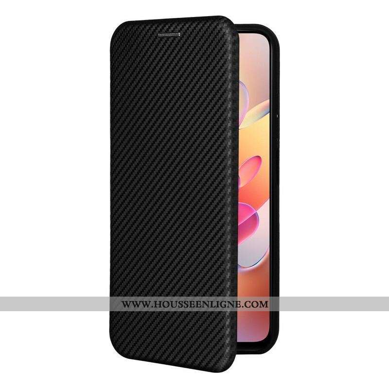 Flip Cover Xiaomi Redmi Note 10 5G / Poco M3 Pro 5G Fibre Carbone Coloré