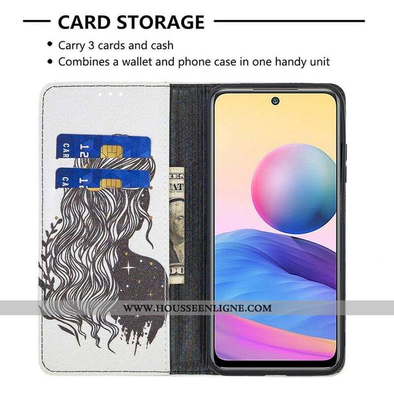 Flip Cover Xiaomi Redmi Note 10 5G / Poco M3 Pro 5G Jolie Chevelure