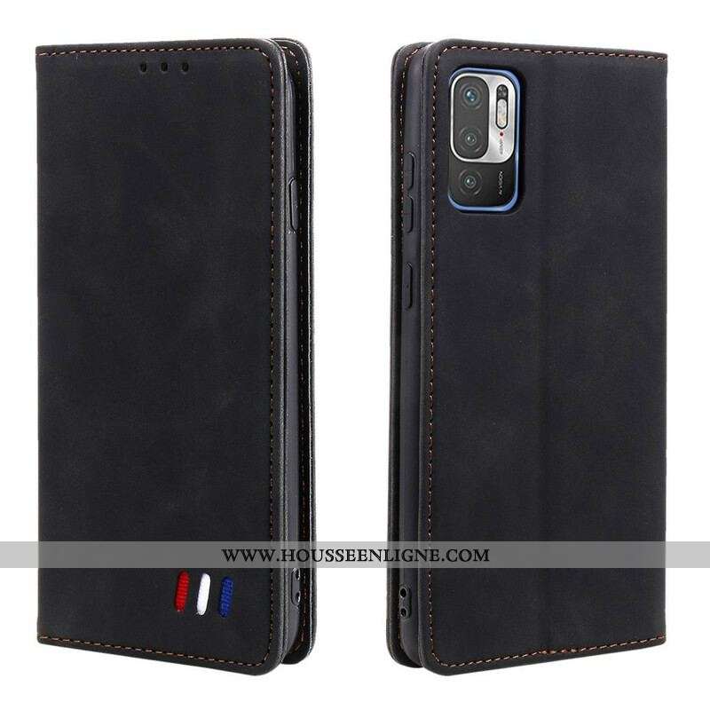 Flip Cover Xiaomi Redmi Note 10 5G / Poco M3 Pro 5G Style Cuir Tricolore