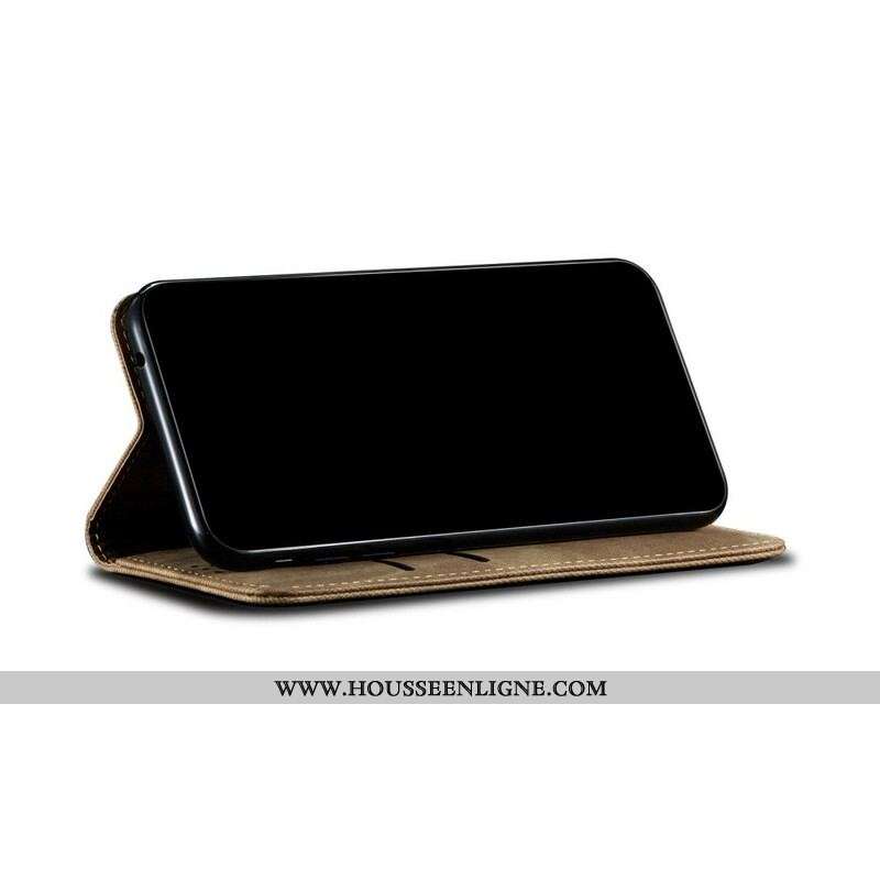 Flip Cover Xiaomi Redmi Note 10 5G / Poco M3 Pro 5G Tissu Jeans