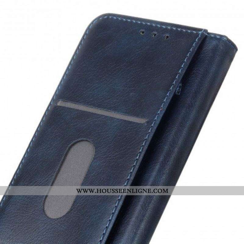 Flip Cover Xiaomi Redmi Note 10 Pro Cuir Fendu Litchi