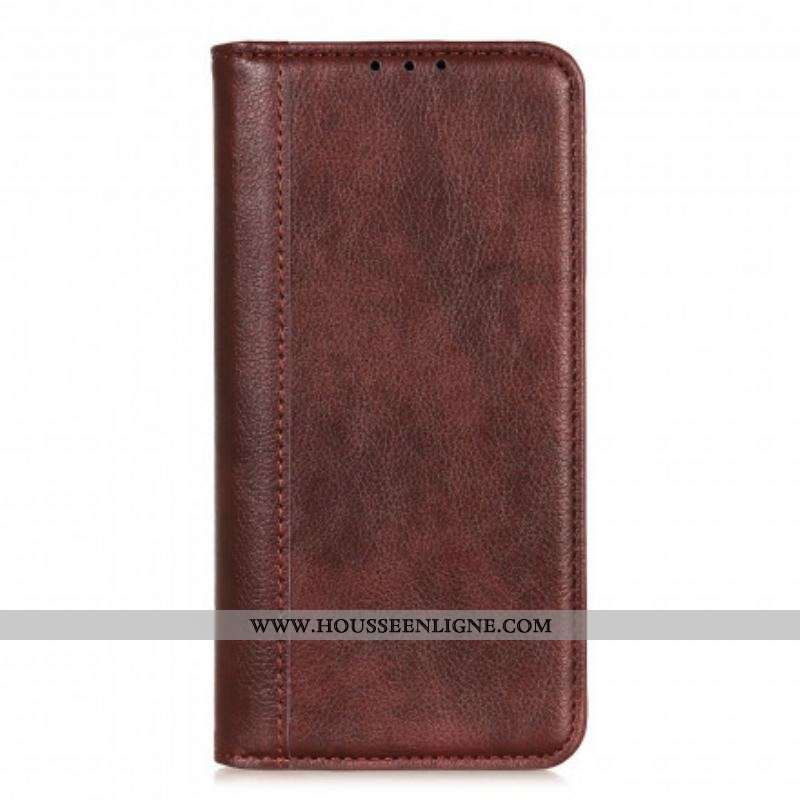 Flip Cover Xiaomi Redmi Note 10 Pro Cuir Litchi Fendu
