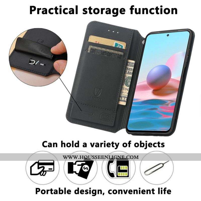 Flip Cover Xiaomi Redmi Note 10 Pro Design RFID Caseneo