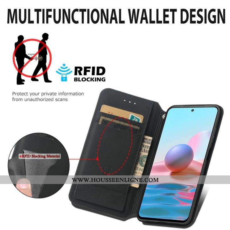 Flip Cover Xiaomi Redmi Note 10 Pro Design RFID Caseneo
