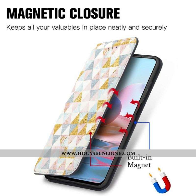 Flip Cover Xiaomi Redmi Note 10 Pro Design RFID Caseneo