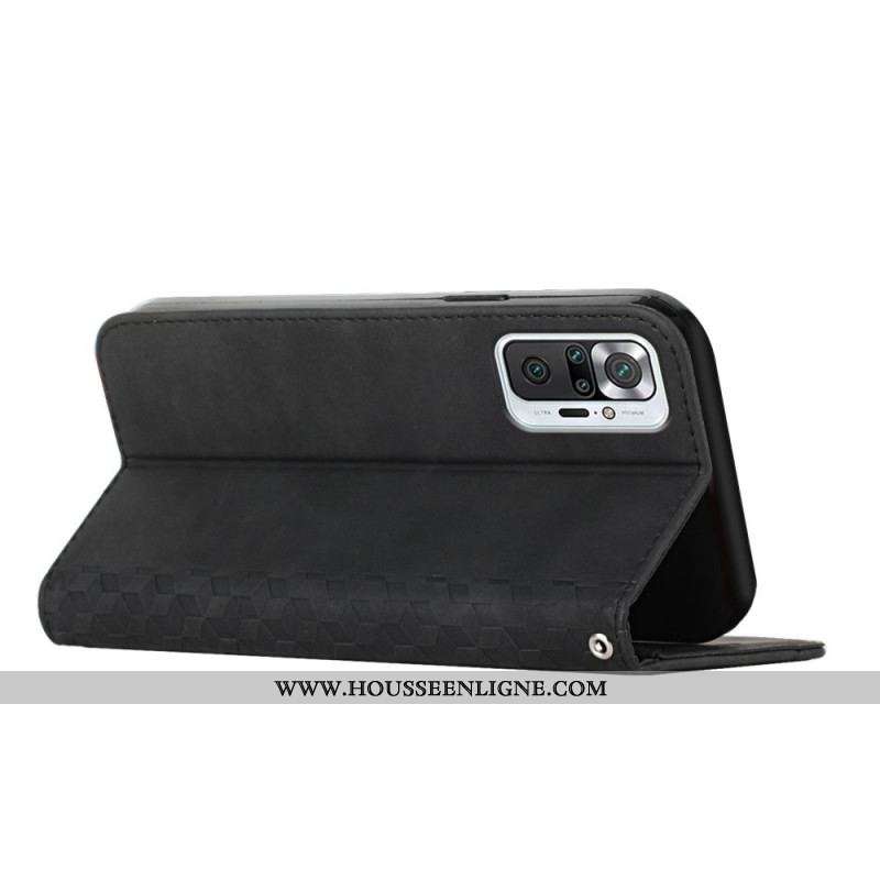 Flip Cover Xiaomi Redmi Note 10 Pro Effet Cuir Géo