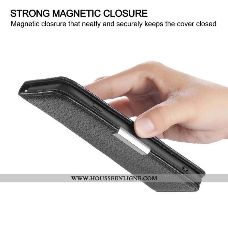 Flip Cover Xiaomi Redmi Note 10 Pro Simili Cuir Litchi Ultra Chic