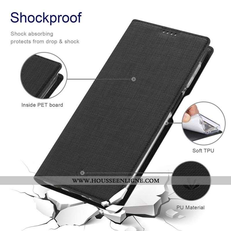 Flip Cover Xiaomi Redmi Note 10 Pro Texturée VILI DMX