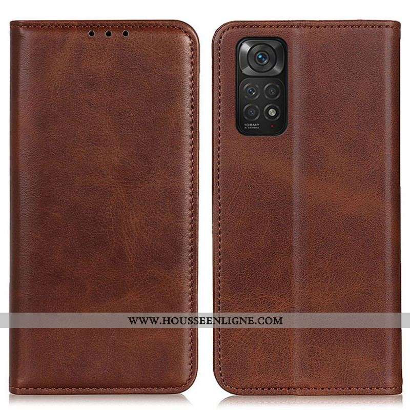 Flip Cover Xiaomi Redmi Note 11 / 11s Cuir Fendu Élégance