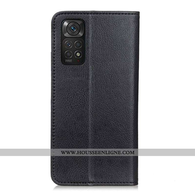 Flip Cover Xiaomi Redmi Note 11 / 11s  Cuir Litchi Fendu Texture