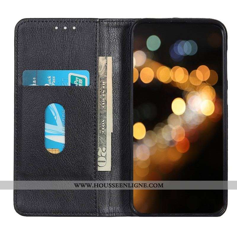 Flip Cover Xiaomi Redmi Note 11 / 11s  Cuir Litchi Fendu Texture