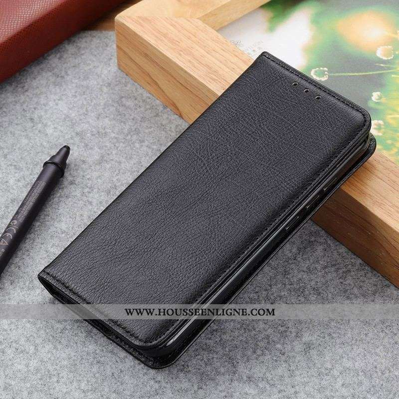Flip Cover Xiaomi Redmi Note 11 / 11s  Cuir Litchi Fendu Texture