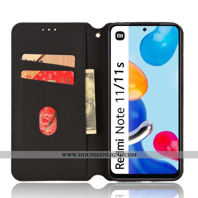 Flip Cover Xiaomi Redmi Note 11 / 11s Effet Cuir Diamant 3D