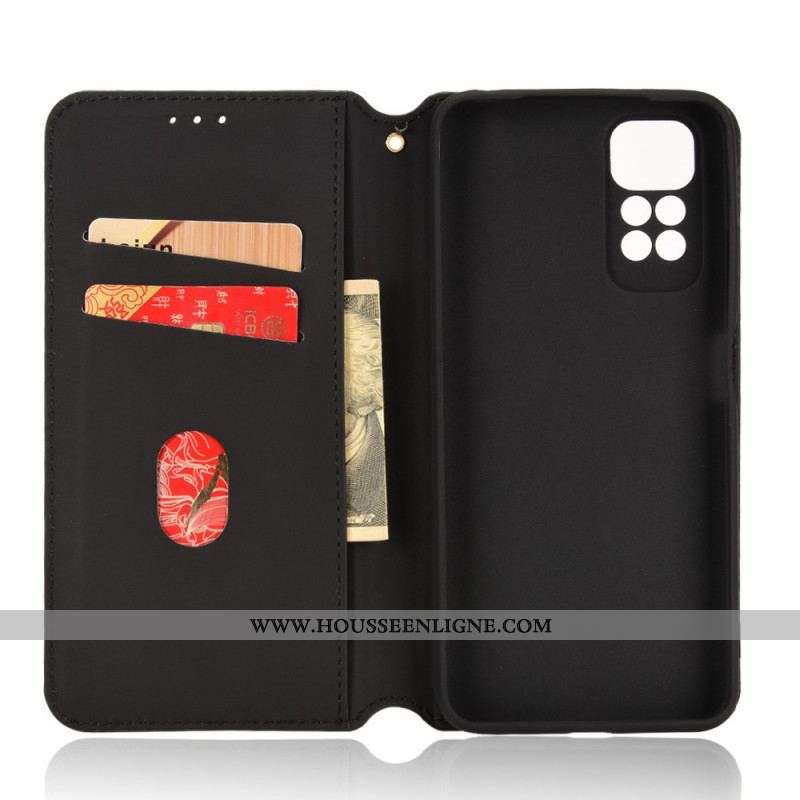 Flip Cover Xiaomi Redmi Note 11 / 11s Effet Cuir Diamant 3D