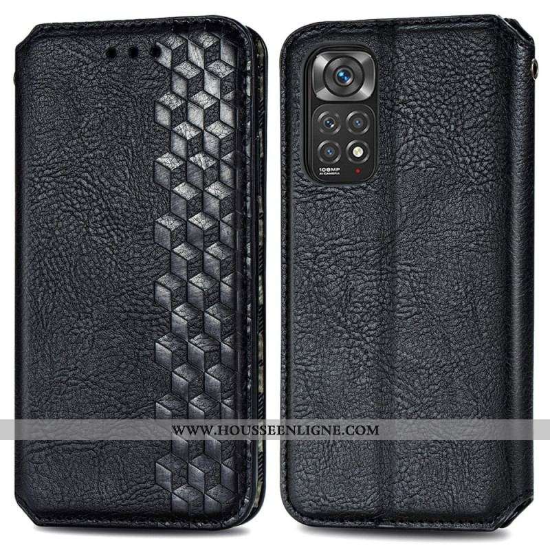 Flip Cover Xiaomi Redmi Note 11 / 11s Effet Cuir Texture Diamant