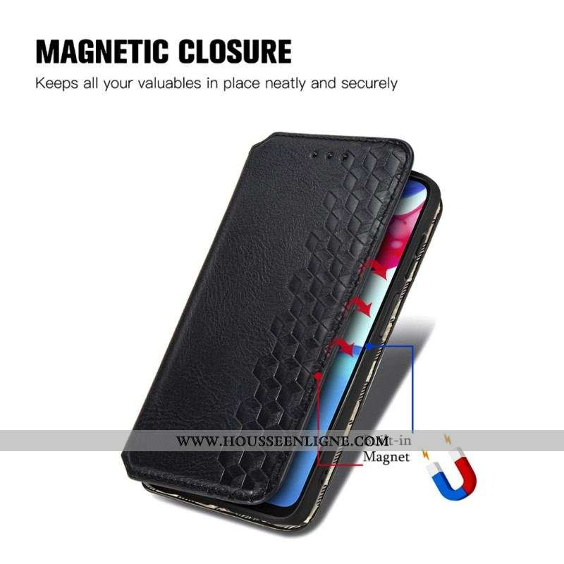 Flip Cover Xiaomi Redmi Note 11 / 11s Effet Cuir Texture Diamant