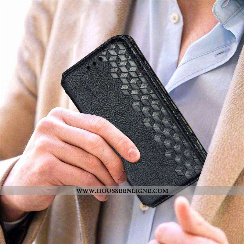 Flip Cover Xiaomi Redmi Note 11 / 11s Effet Cuir Texture Diamant