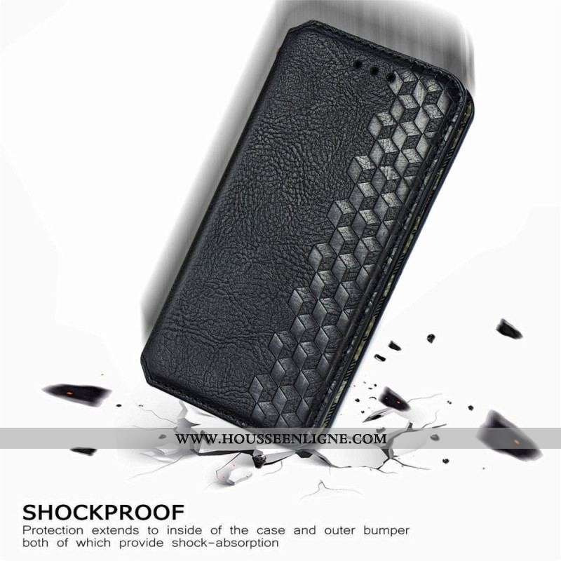 Flip Cover Xiaomi Redmi Note 11 / 11s Effet Cuir Texture Diamant