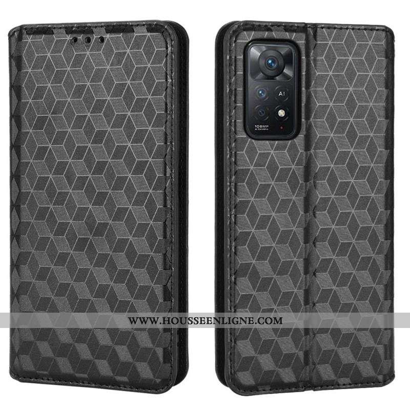 Flip Cover Xiaomi Redmi Note 11 Pro / Note 11 Pro 5G Effet Cuir Diamants 3D