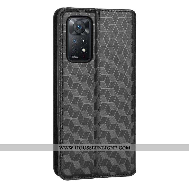 Flip Cover Xiaomi Redmi Note 11 Pro / Note 11 Pro 5G Effet Cuir Diamants 3D