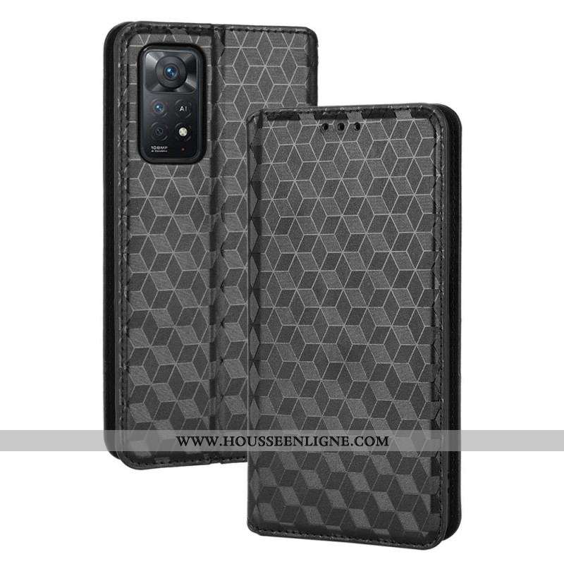 Flip Cover Xiaomi Redmi Note 11 Pro / Note 11 Pro 5G Effet Cuir Diamants 3D