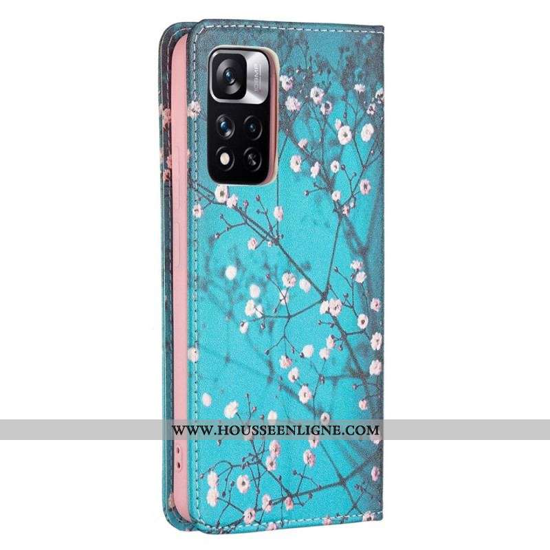 Flip Cover Xiaomi Redmi Note 11 Pro Plus 5G Branches Fleuries