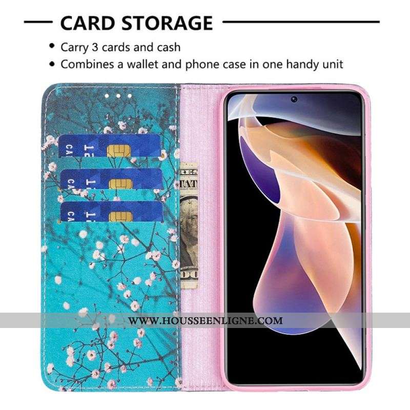 Flip Cover Xiaomi Redmi Note 11 Pro Plus 5G Branches Fleuries