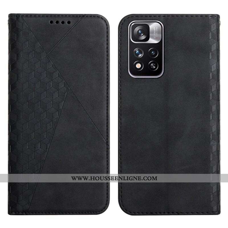 Flip Cover Xiaomi Redmi Note 11 Pro Plus 5G Effet Cuir Motif 3D
