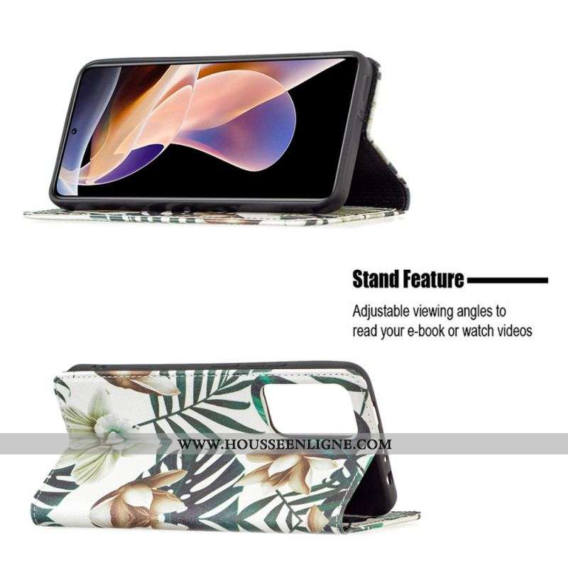 Flip Cover Xiaomi Redmi Note 11 Pro Plus 5G Feuilles