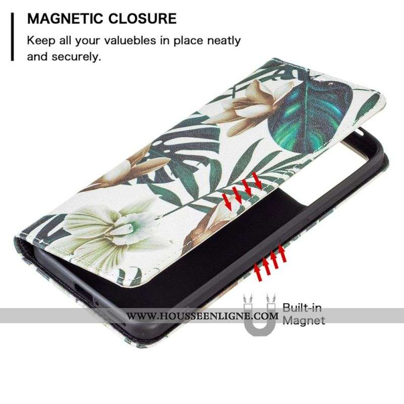 Flip Cover Xiaomi Redmi Note 11 Pro Plus 5G Feuilles