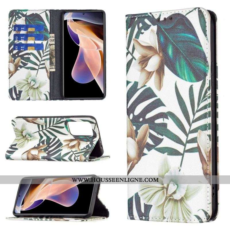 Flip Cover Xiaomi Redmi Note 11 Pro Plus 5G Feuilles