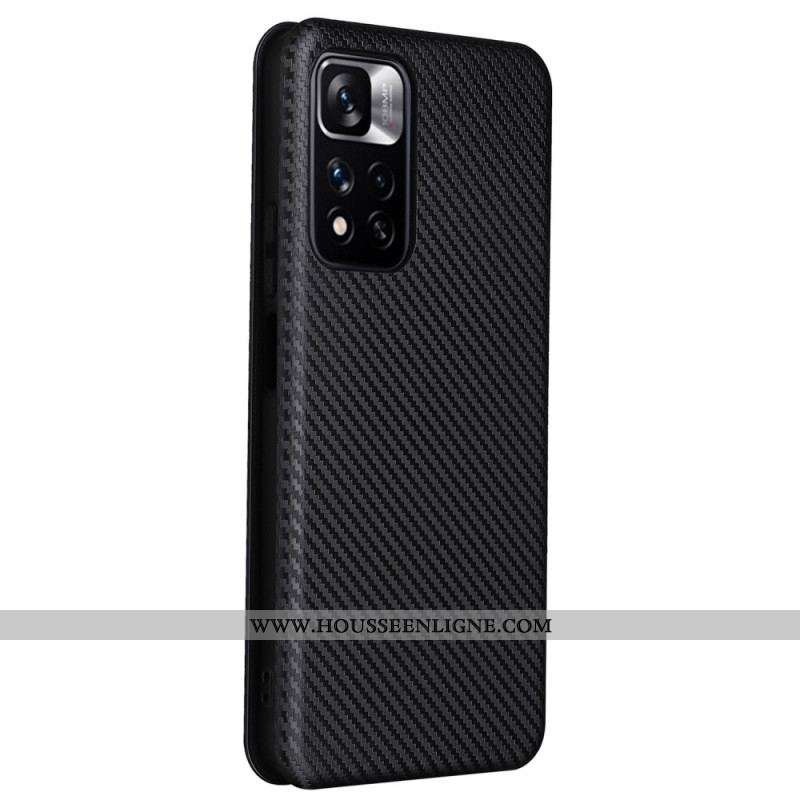 Flip Cover Xiaomi Redmi Note 11 Pro Plus 5G Silicone Carbone Coloré