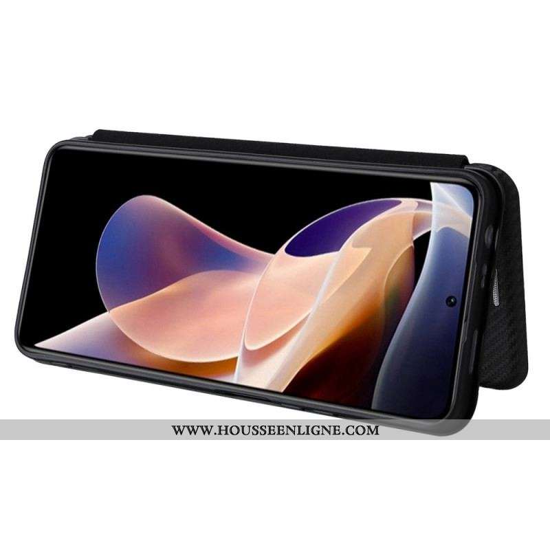Flip Cover Xiaomi Redmi Note 11 Pro Plus 5G Silicone Carbone Coloré