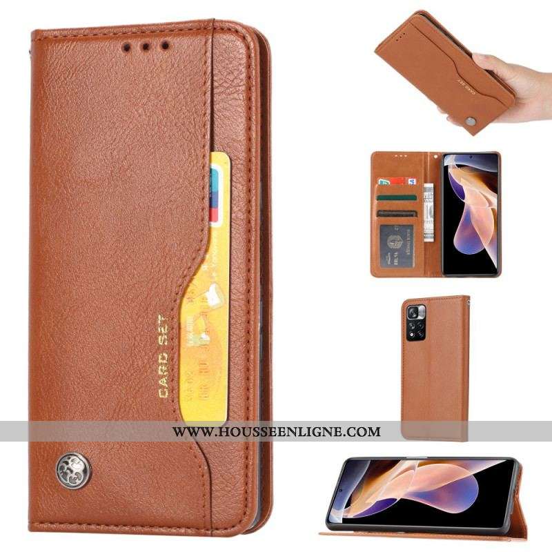 Flip Cover Xiaomi Redmi Note 11 Pro Plus 5G Simili Cuir Porte-Cartes