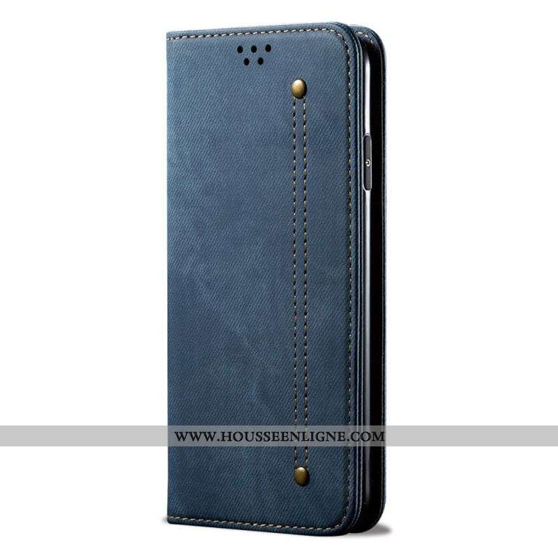 Flip Cover Xiaomi Redmi Note 11 Pro Plus 5G Tissu Jeans